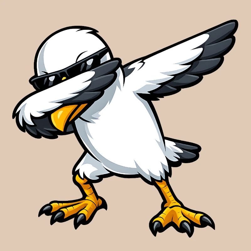 Dabbing Möwe
