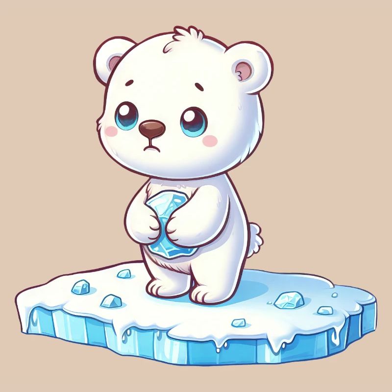 Eisbär auf Eisscholle globale Erwärmung