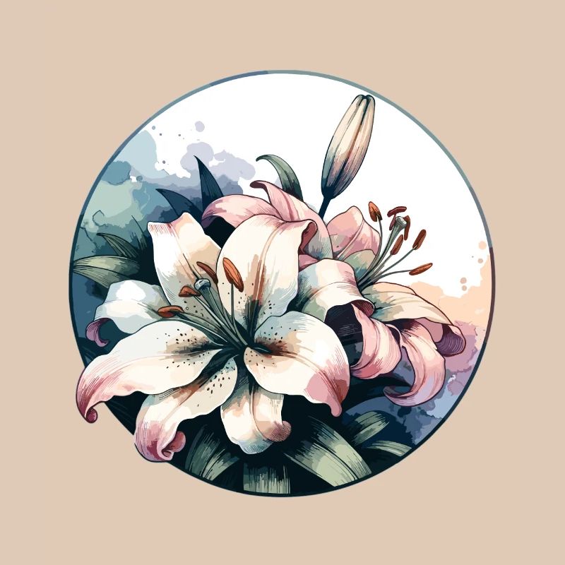 Lilien gezeichnet
