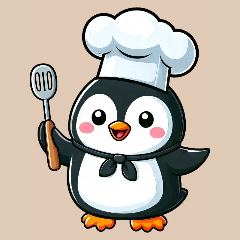 Mignon pingouin Chef bande dessinée conception de bande dessinée