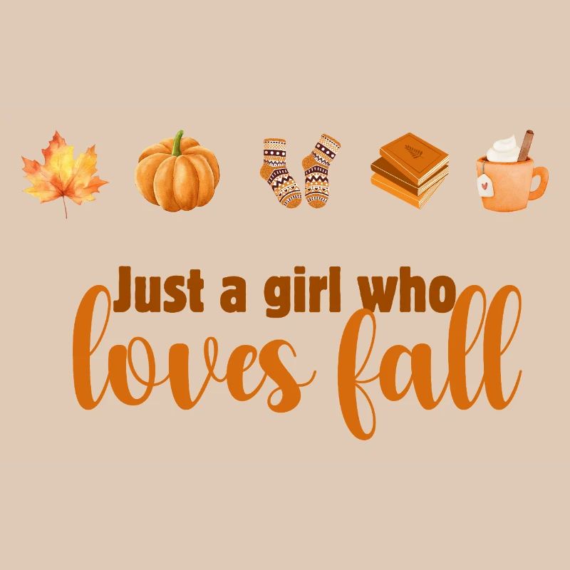 Herbstliebendes Mädchen Design, Fall Vibes