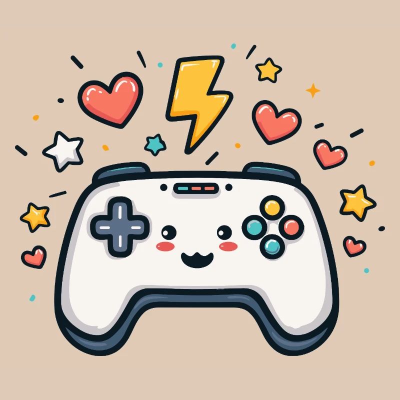 Kawaii Spielcontroller Funkelnd