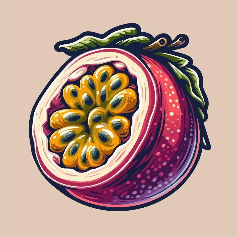 Passionsfrucht Bunte Illustration