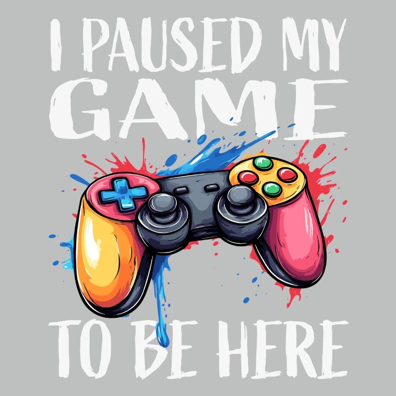 Gamer Pause Controller Farbexplosion