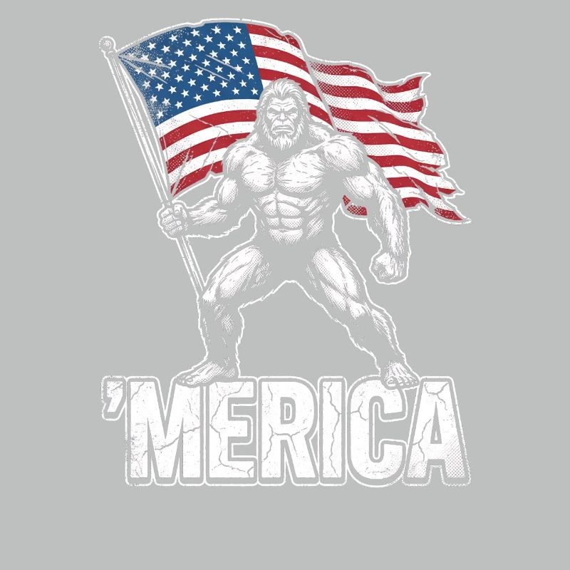 Amerika Bigfoot Lustiger Bigfoot zum 4. Juli Ameri