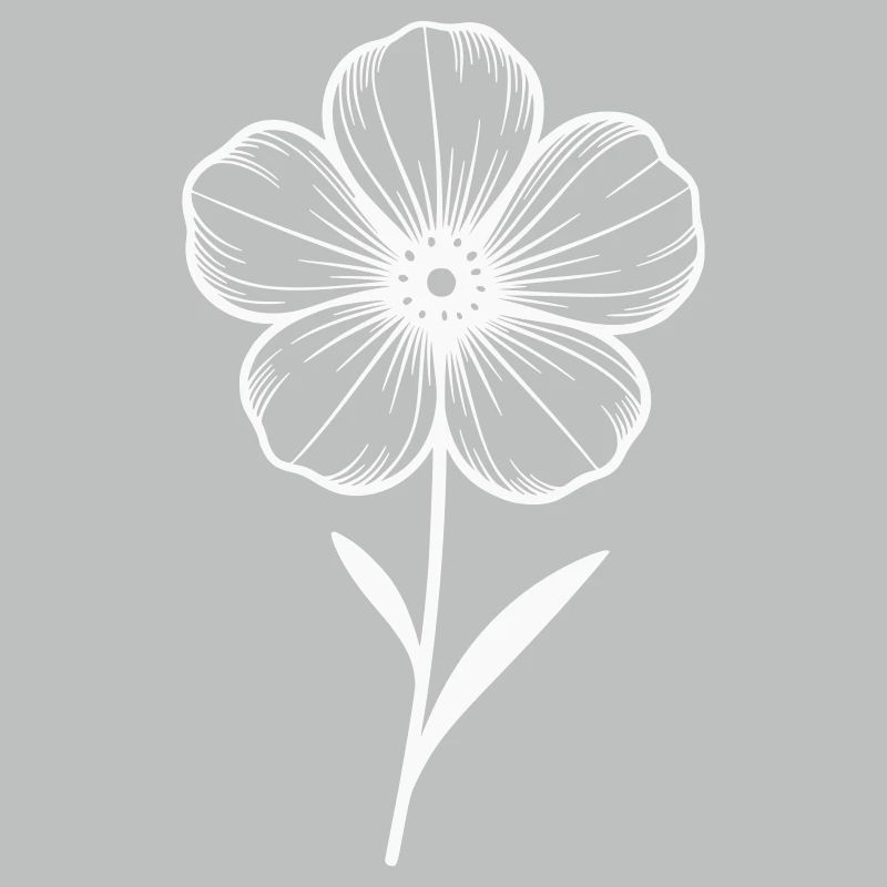 Fleur blanche graphique - variable de couleur