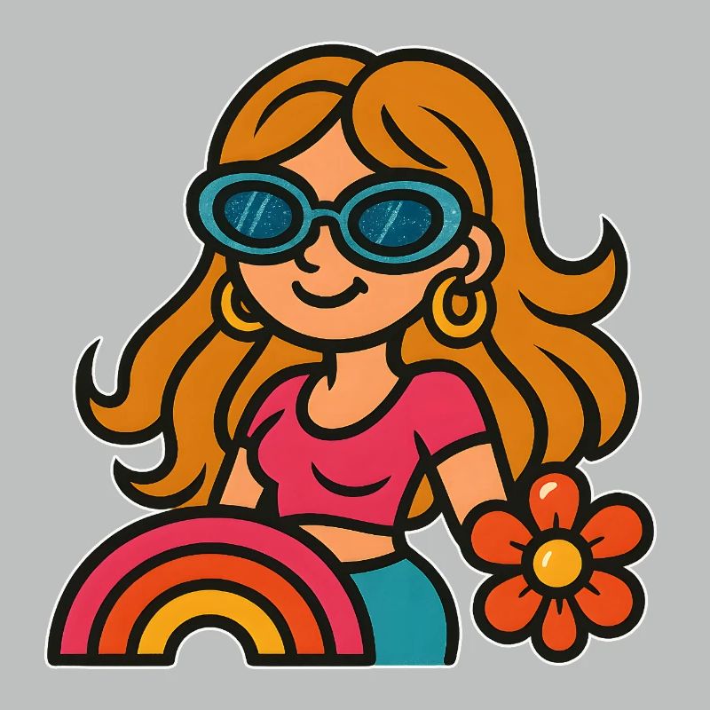 Fille d’été rétro - Look Flower Power