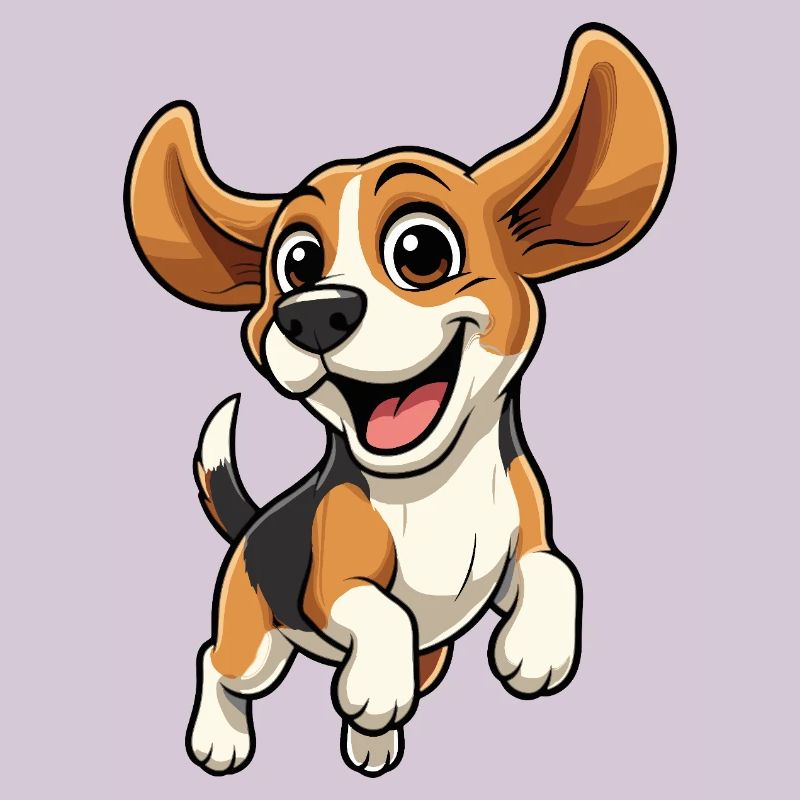 Fröhlicher Beagle Sprung