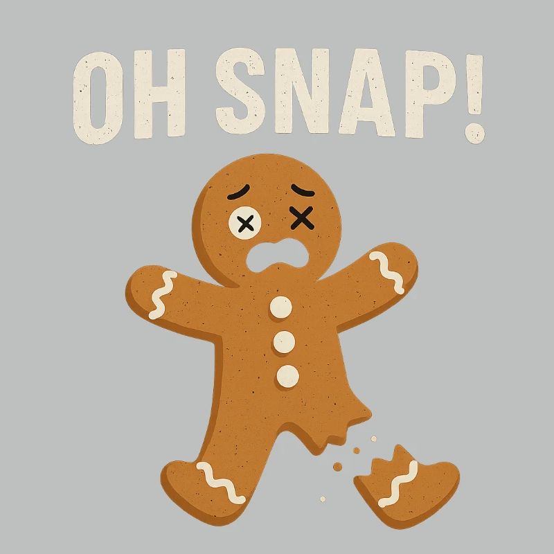 Gingerbread Man with Shocked Expression (Oh Snap)