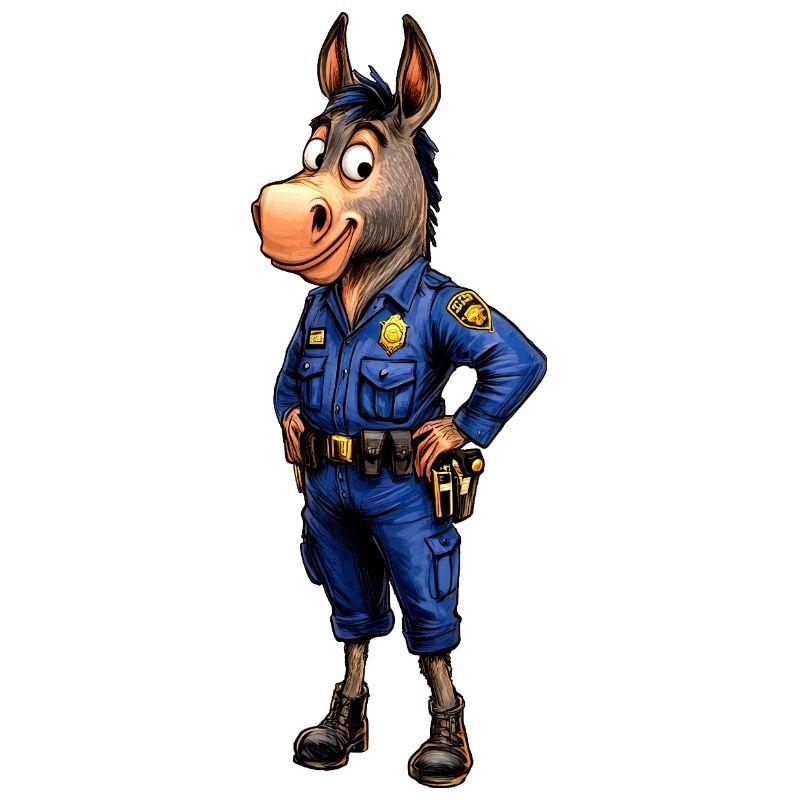 Polizei Esel
