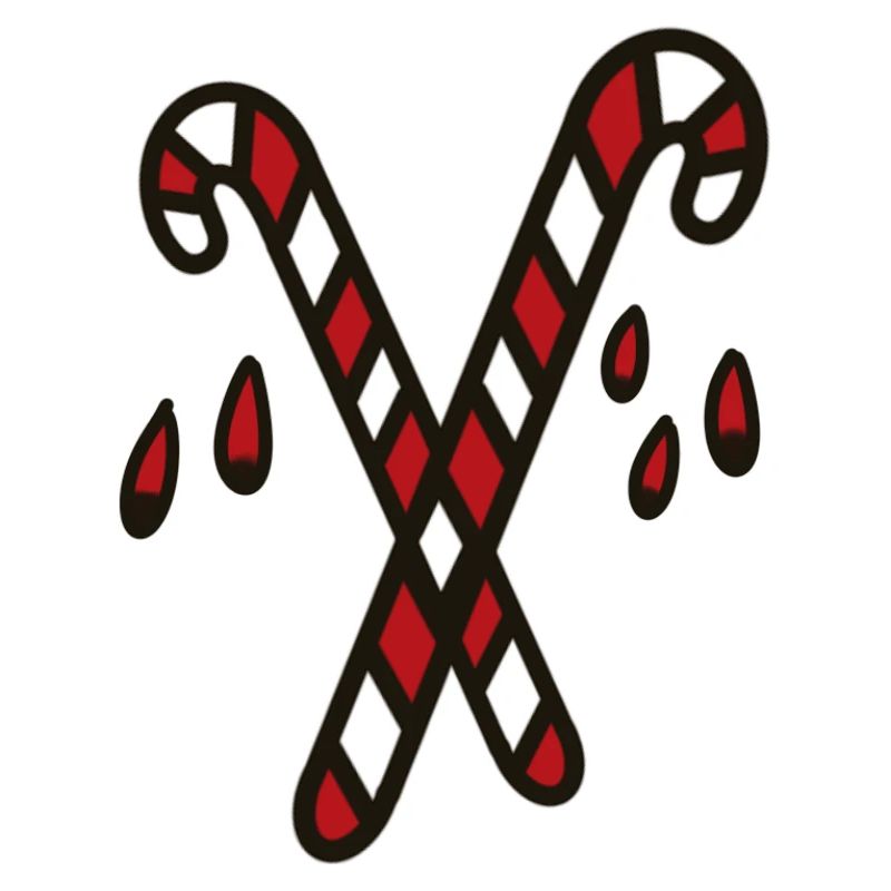 Candy Canes Crossed Candy Cane Symbol