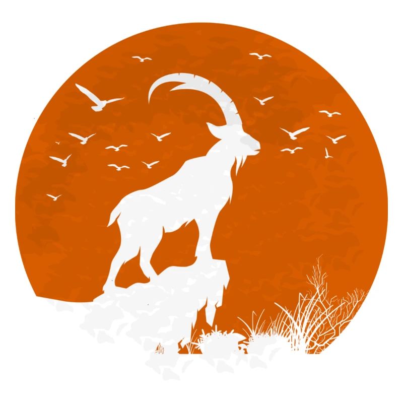 Mondroter Steinbock