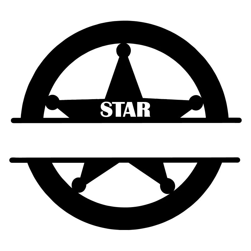 Marshal star in circle monogram