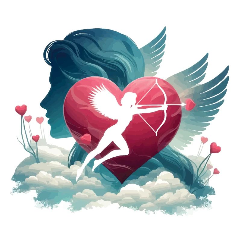 Cuore di Cupido Arciere Opera d'arte