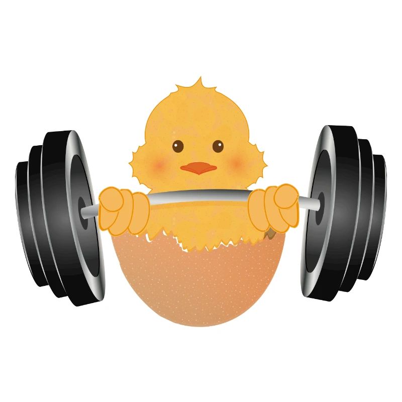 Bodybuilder chick with dumbbell during workout