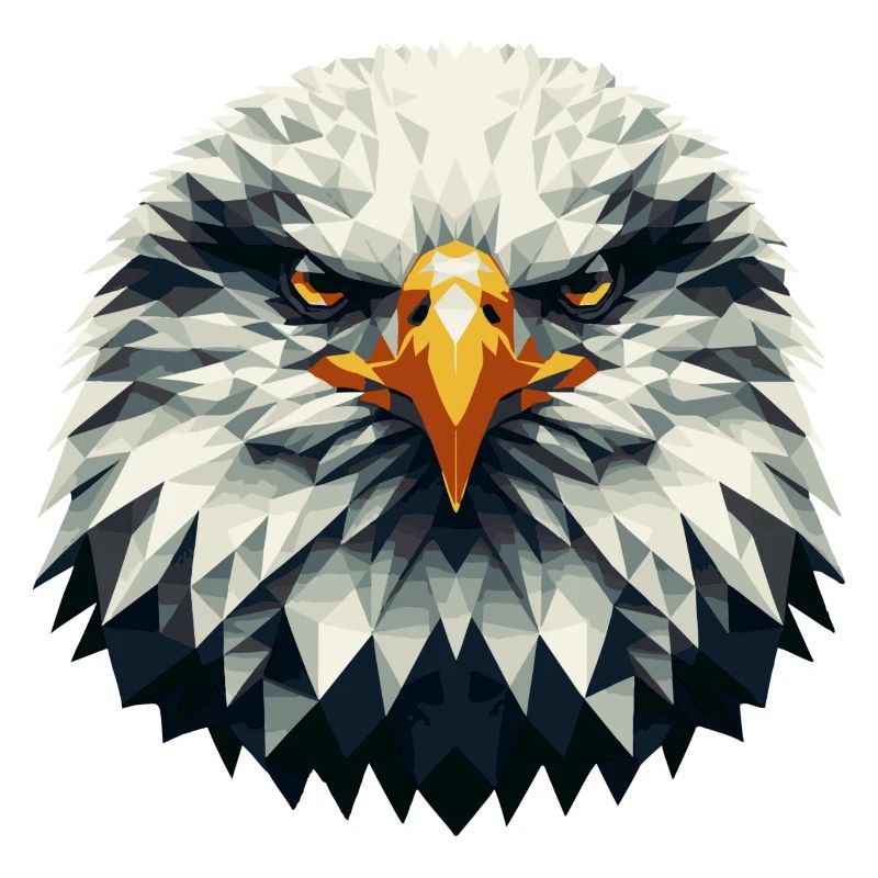 Geometric Eagle Head – Polygonal