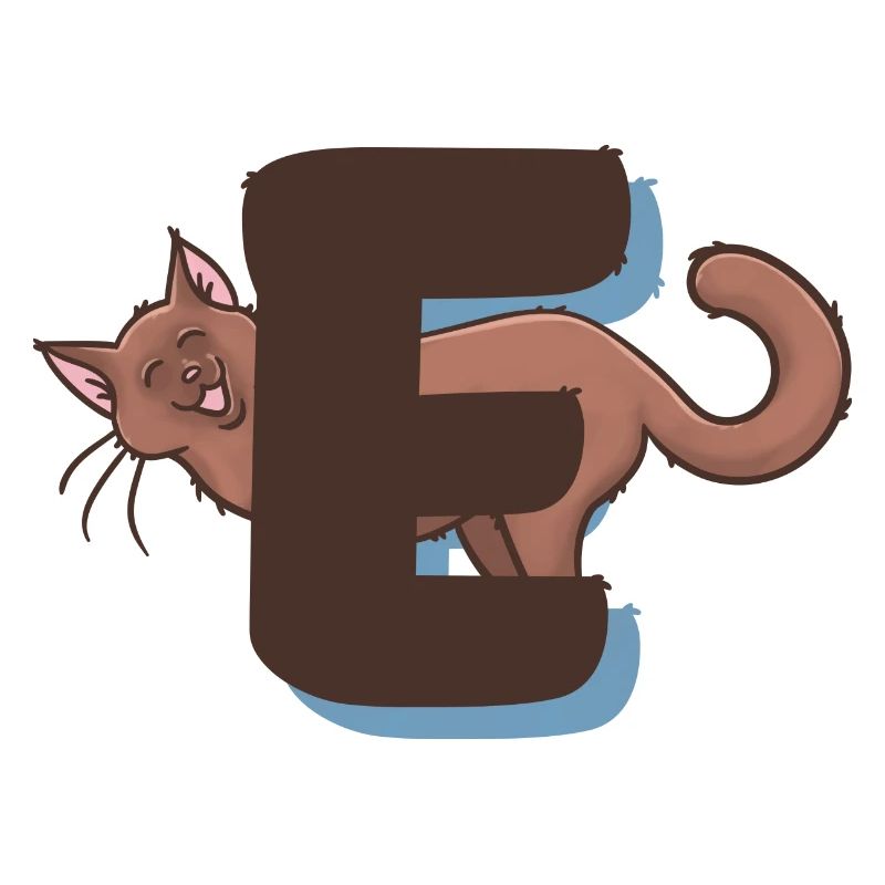 Katze Buchstabe E