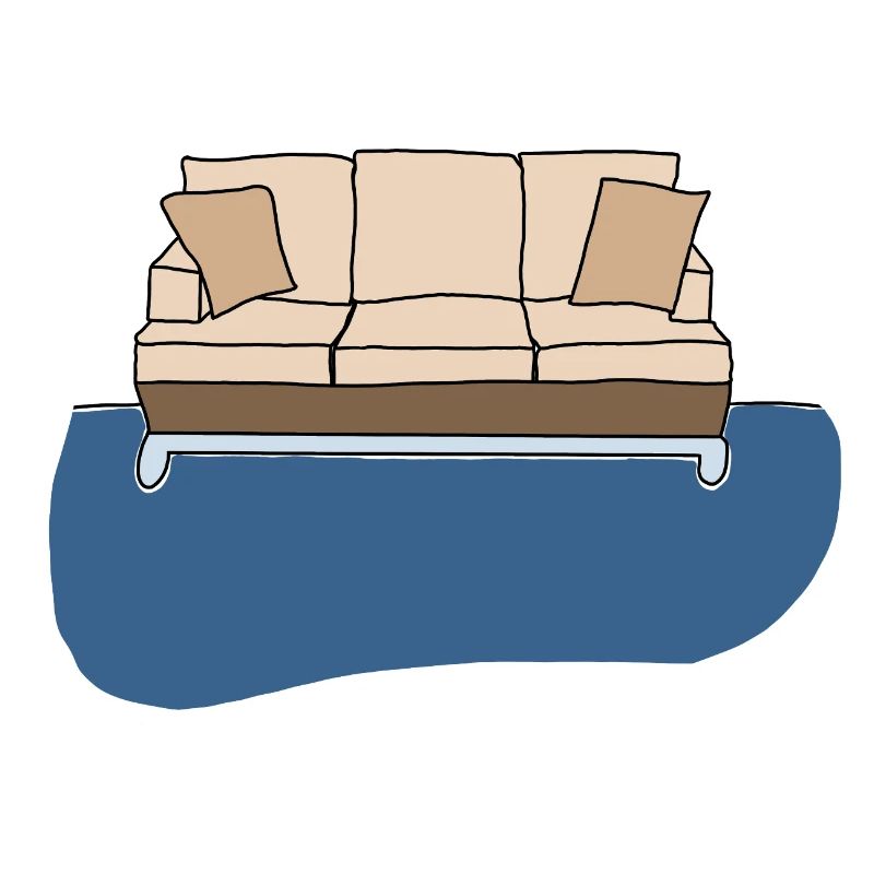 Sofa, bunte Grafik