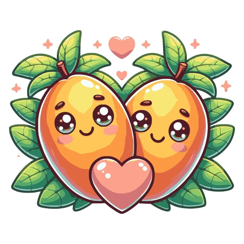 Süßes Mango Design - Paar Geschenk