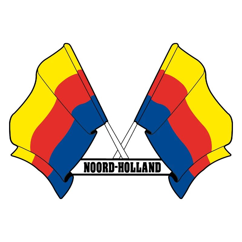Two flags text NORTH HOLLAND