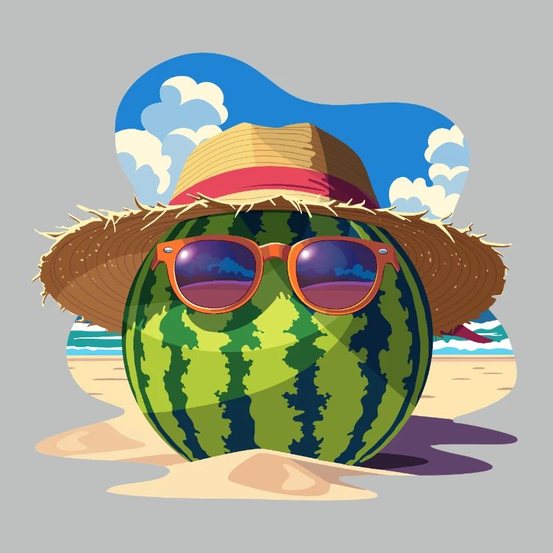 Pastèque été cool douceur sur la plage