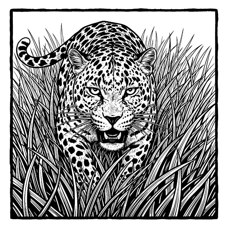 Leopard Im Gras