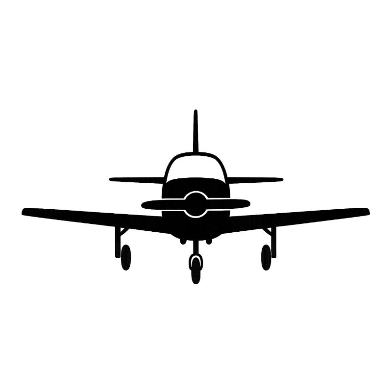 Frontale Flugzeug Silhouette