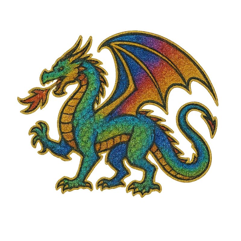 Regenbogen Drachenprint