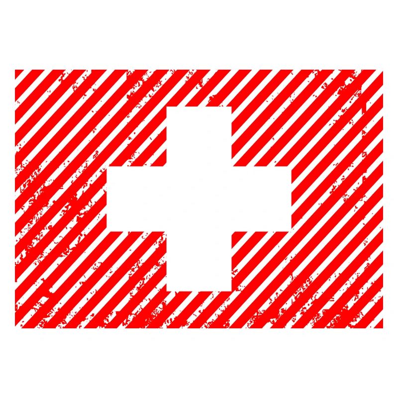 Schweizer Flagge Retro
