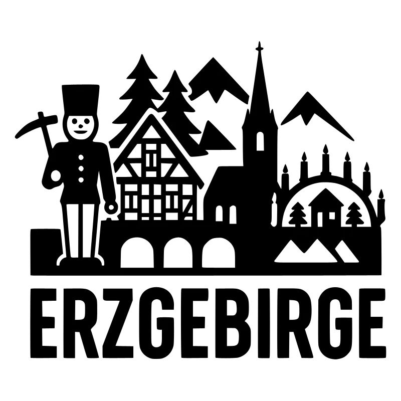 Erzgebirge typisch Silhouette