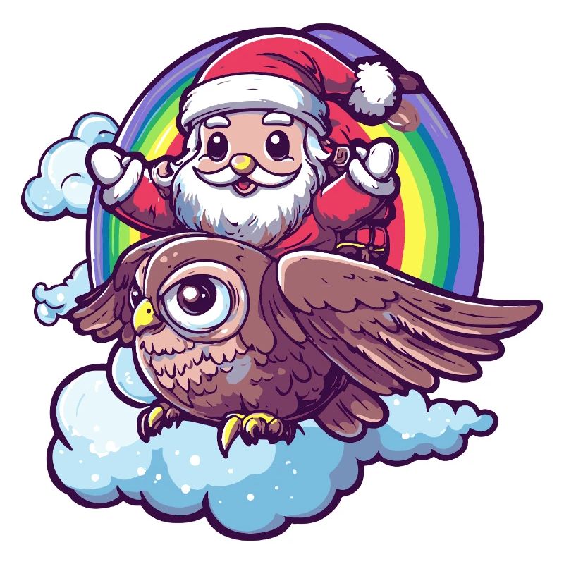 Eule Weihnachtsmann Weihnachten