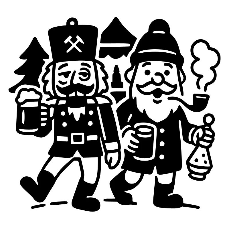 Mulled Wine Drinking Team Santa Claus Nutcracker