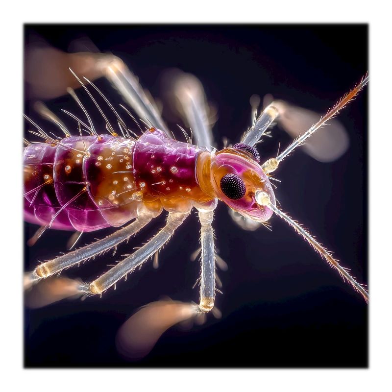 Macro des insectes néon – Conception abstraite de micro monde