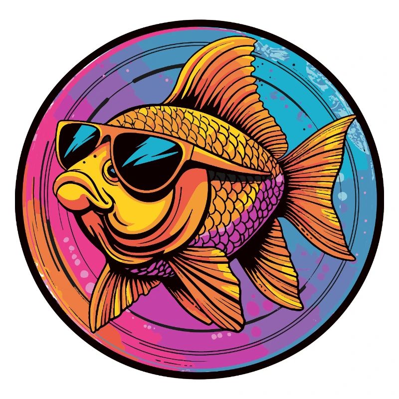 Goldfisch mit Sonnenbrille