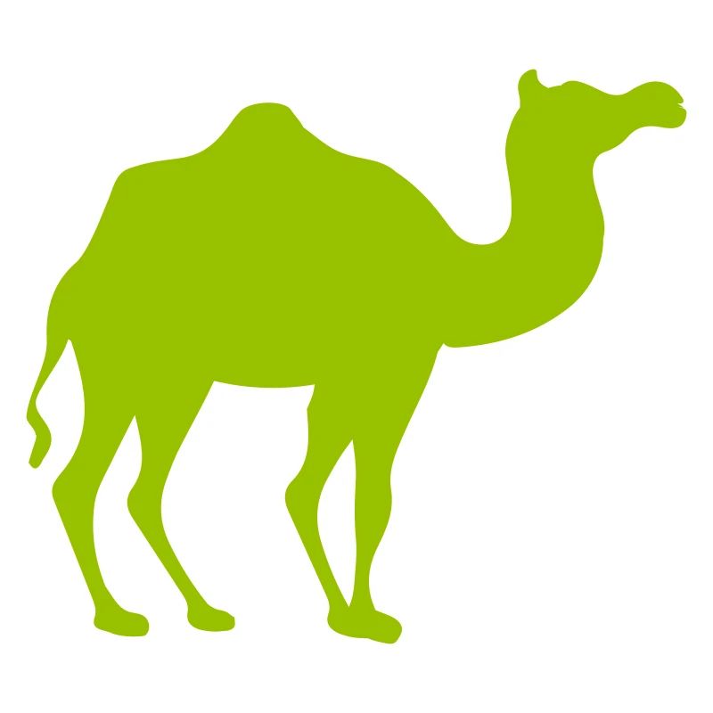 Leuchtendes Kamel Silhouette
