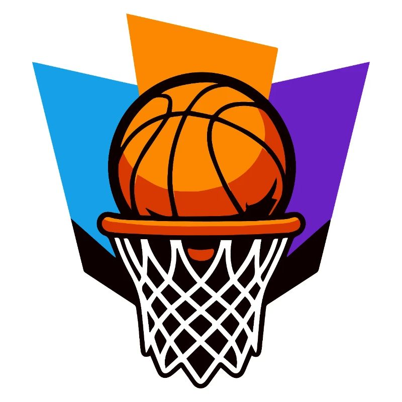 Conception graphique du dunk de panier de basket-ball
