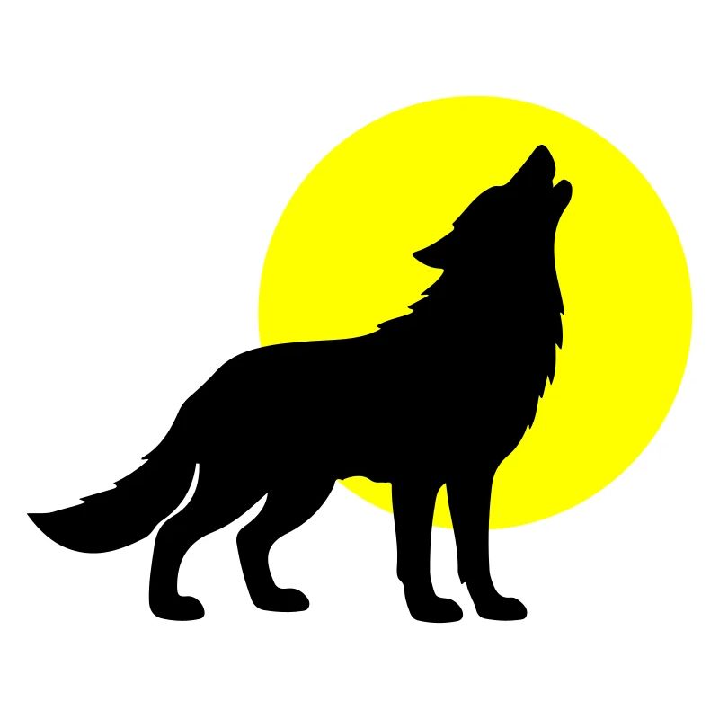 Silhouette de loup
