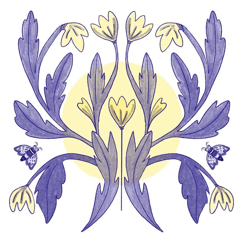 Blumenornament Sonnenschein