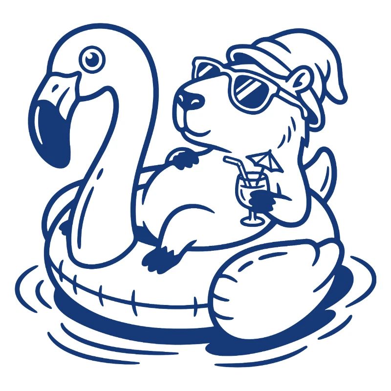 Flamingo-Float Capy