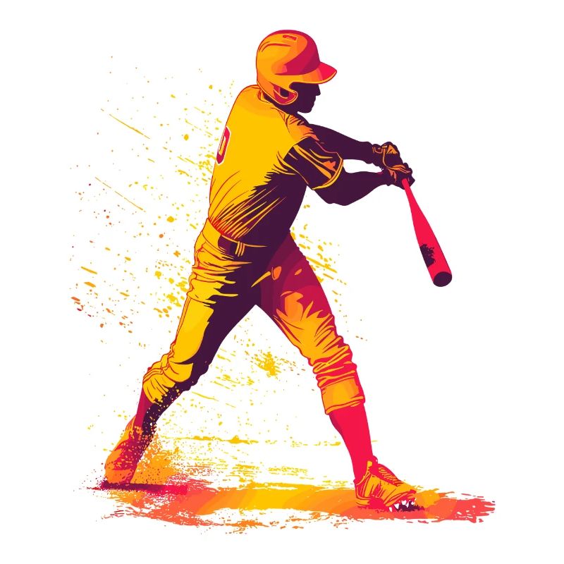 Battoir de baseball à explosion de couleur