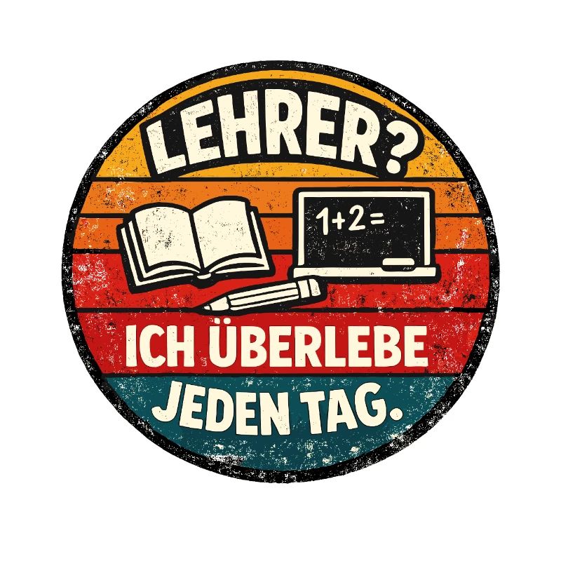 Lehrer Überleben Rundbadge