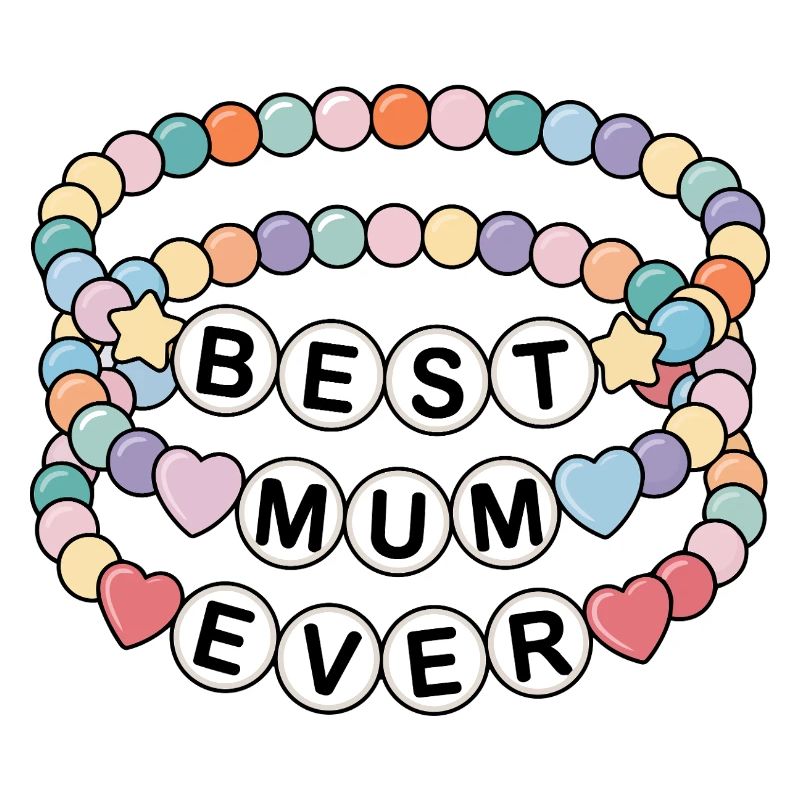 Beste Mama Ever - Perlenkette für Muttertag