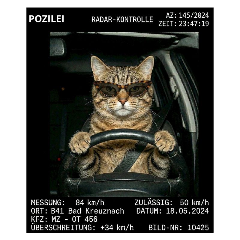 Katze Geblitzt