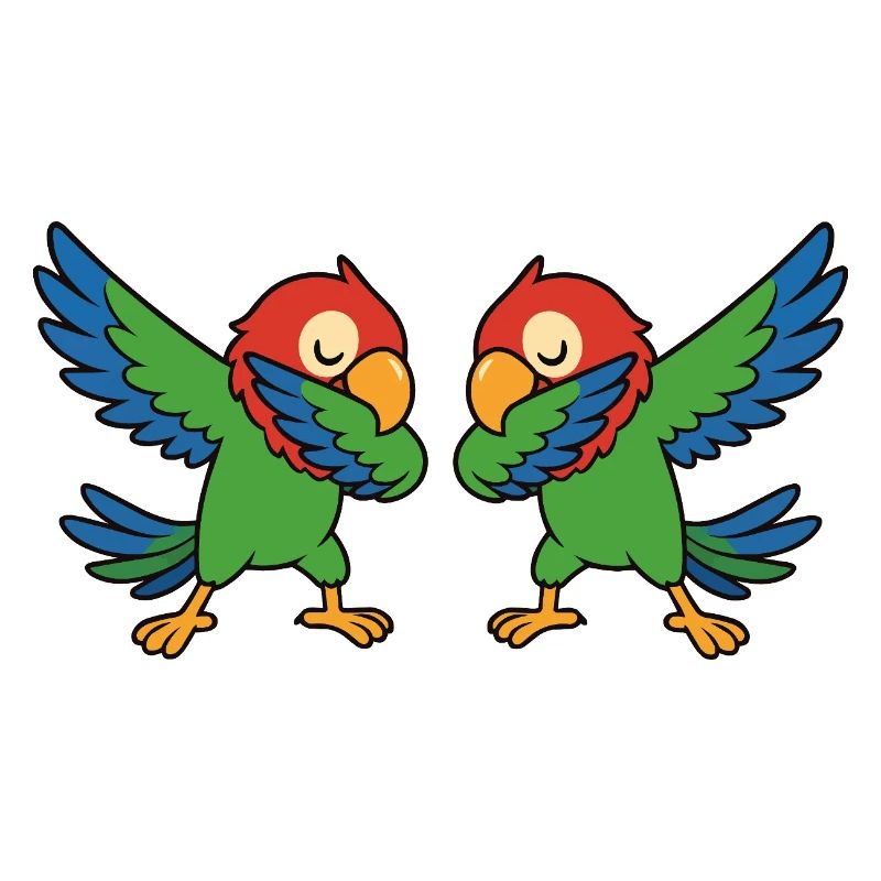 Parrot Dabbing Comic