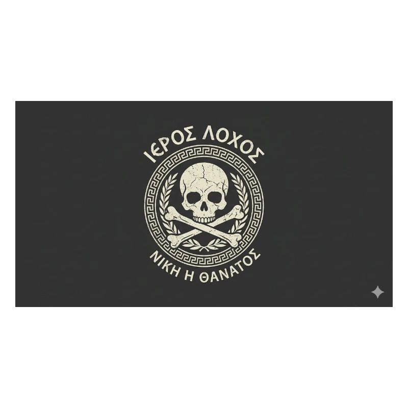 Skull in Laurel Circle Pattern