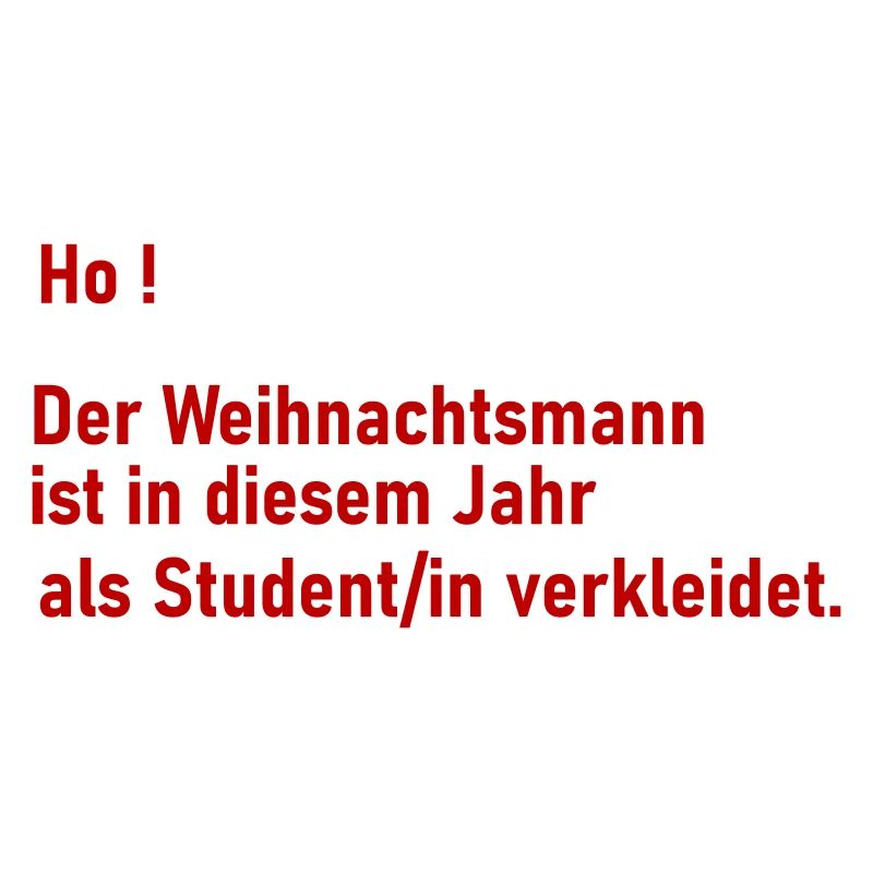 Weihnachtsmann als Student