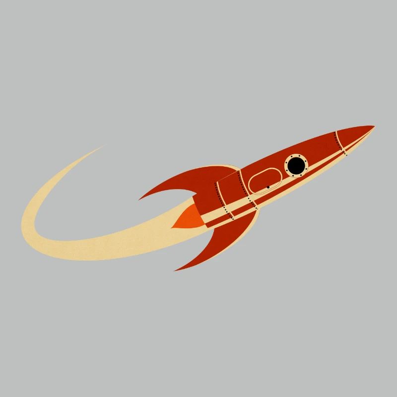 Red Space Rocket