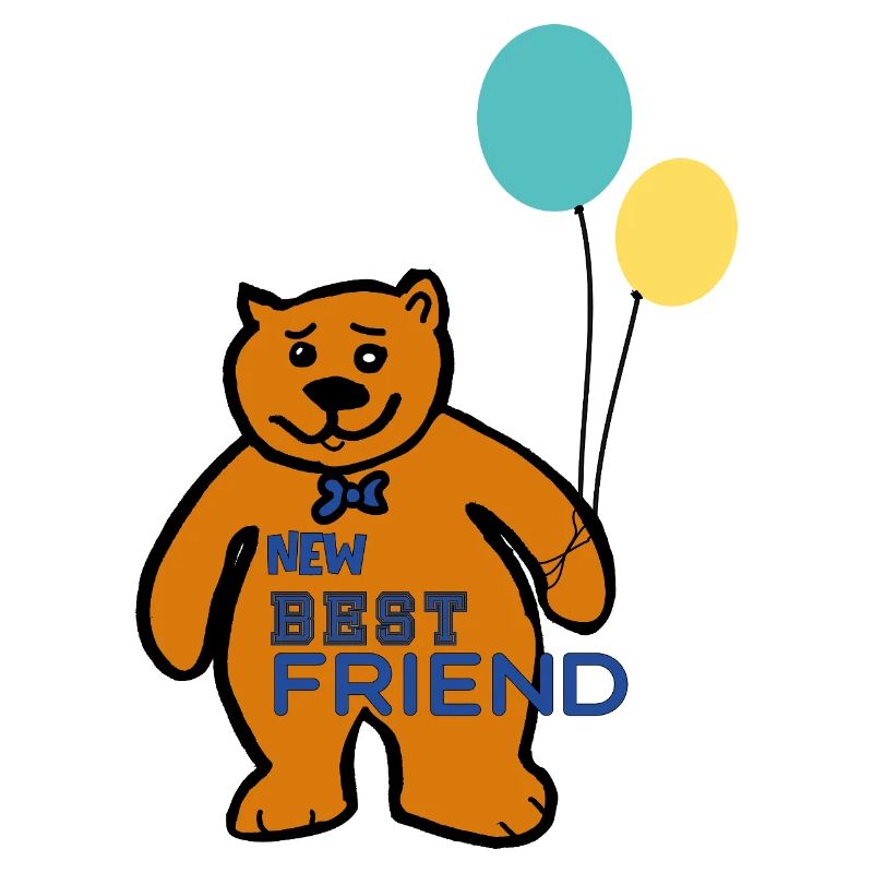 Bär mit Luftballons