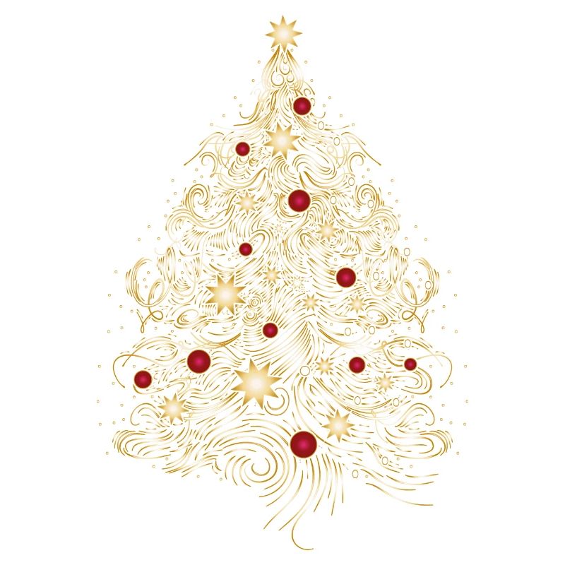 Weihnachtsbaum in Gold
