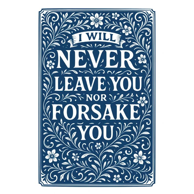 Ich werde dich niemals verlassen oder im Stich lassen